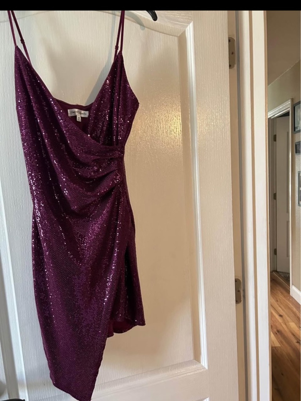 Elegant Purple Sequin Dress